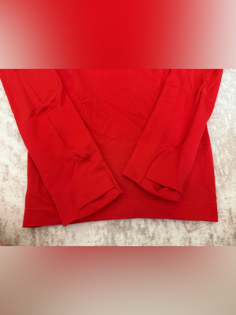 Lululemon Swiftly Tech Long Sleeve Red Size 0 - Picture 4 of 5